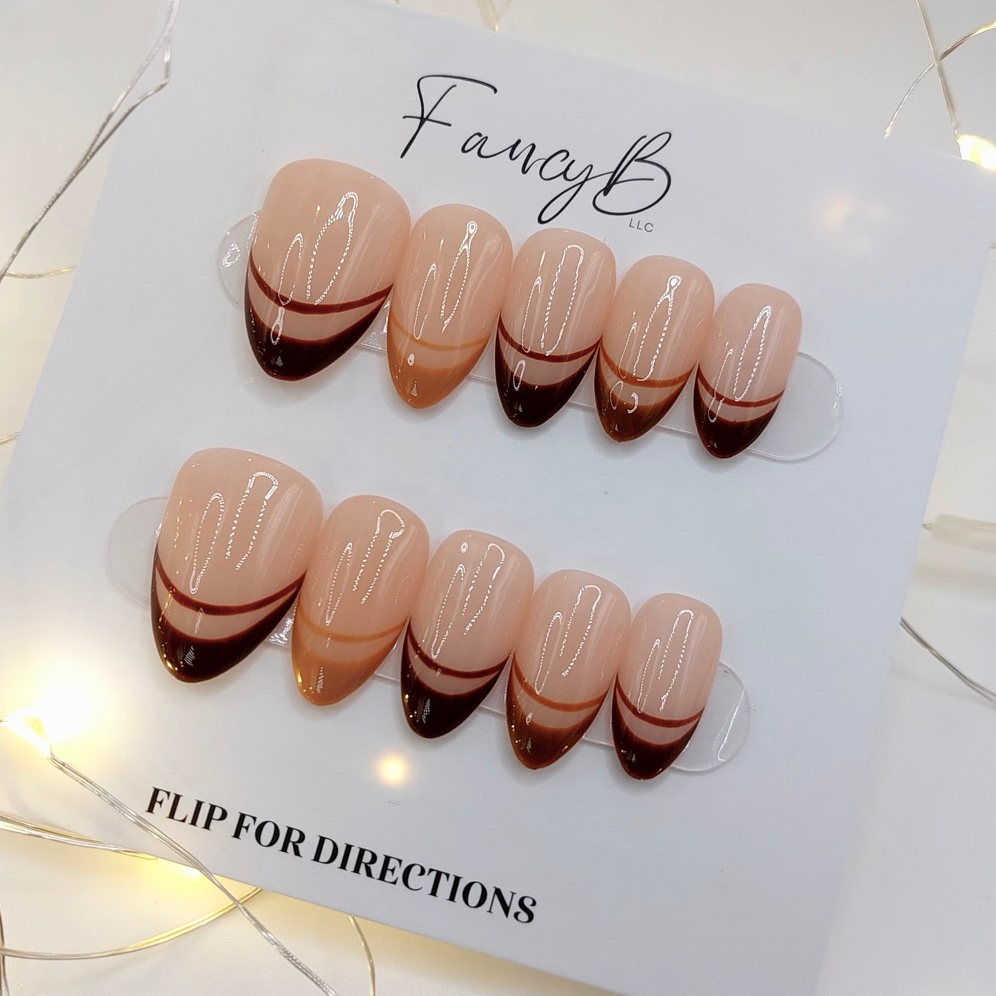 Latte Double French - (20pcs) Short Almond