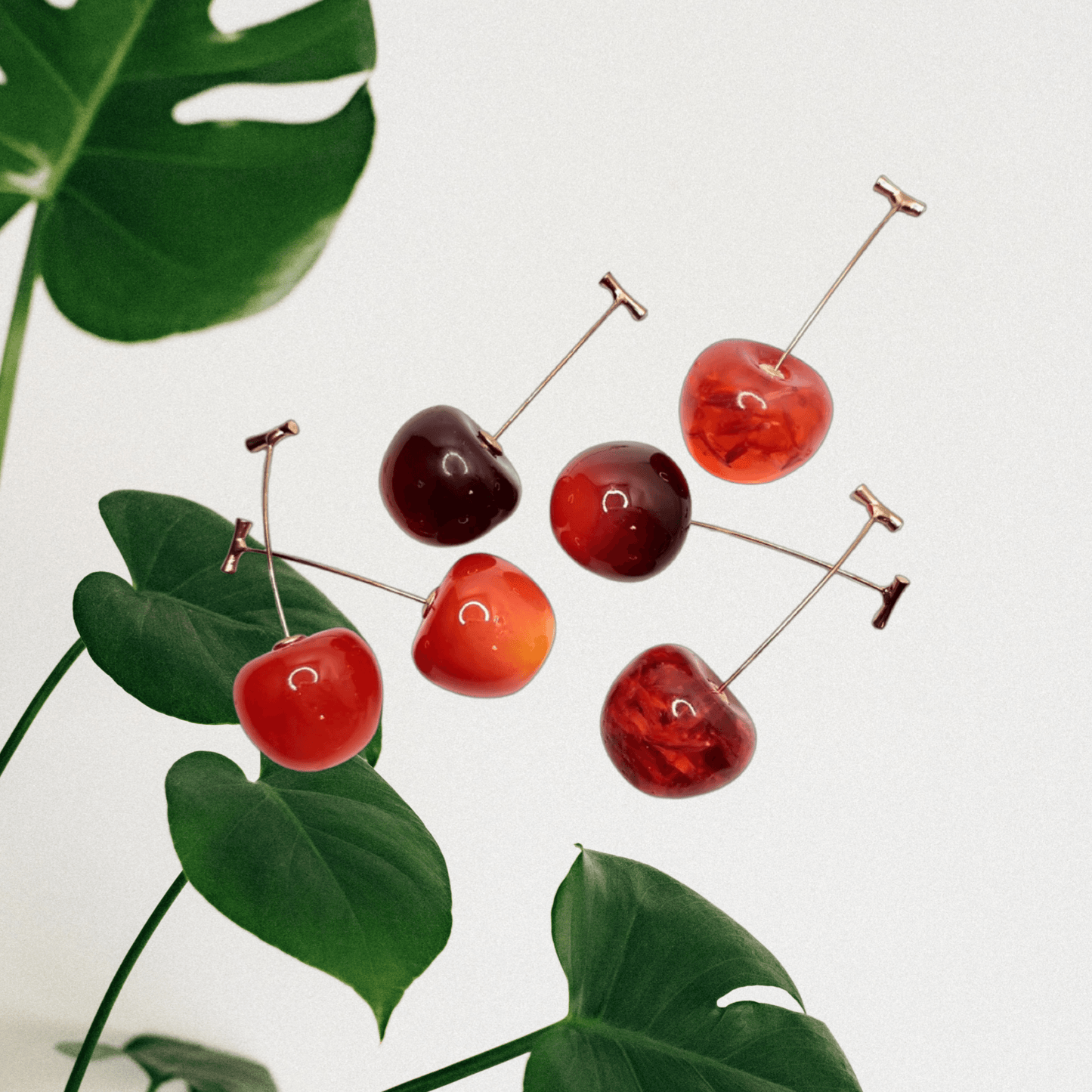 Cherry Drop Earrings - FancyB Press-on Nails