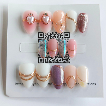 Princess Pose Nails (24pcs) - Short Almond