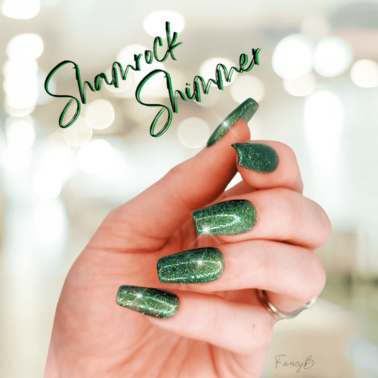 Shamrock Shimmer Sparkle Press on Nails