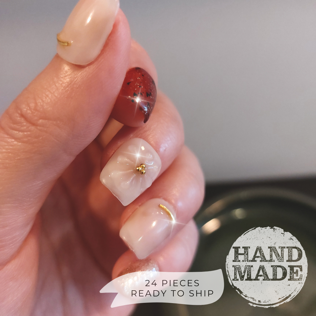 Pink Jelly Blooms Nails (24pcs) - Short Square