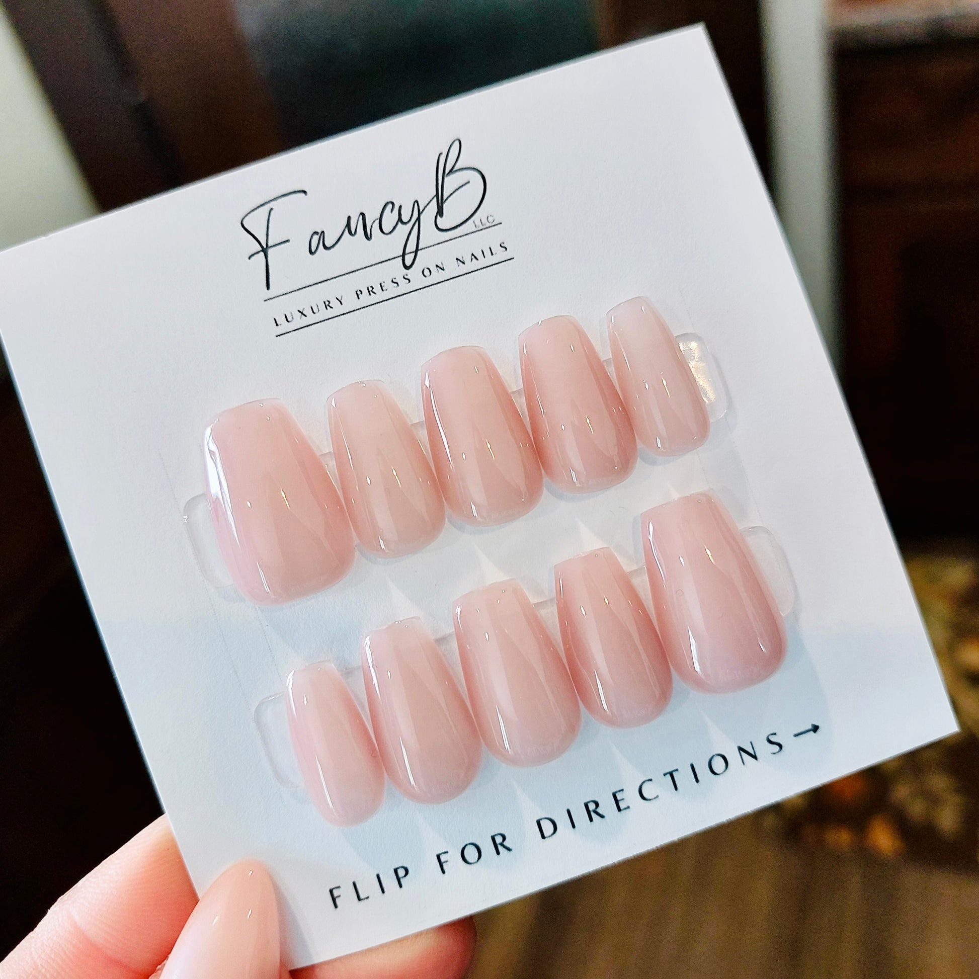 Simple soft pink jelly press on nails perfect for business attire, casual every day, or special occasions like weddings or date night. Ultra Glossy finish giving them a glass appearance.