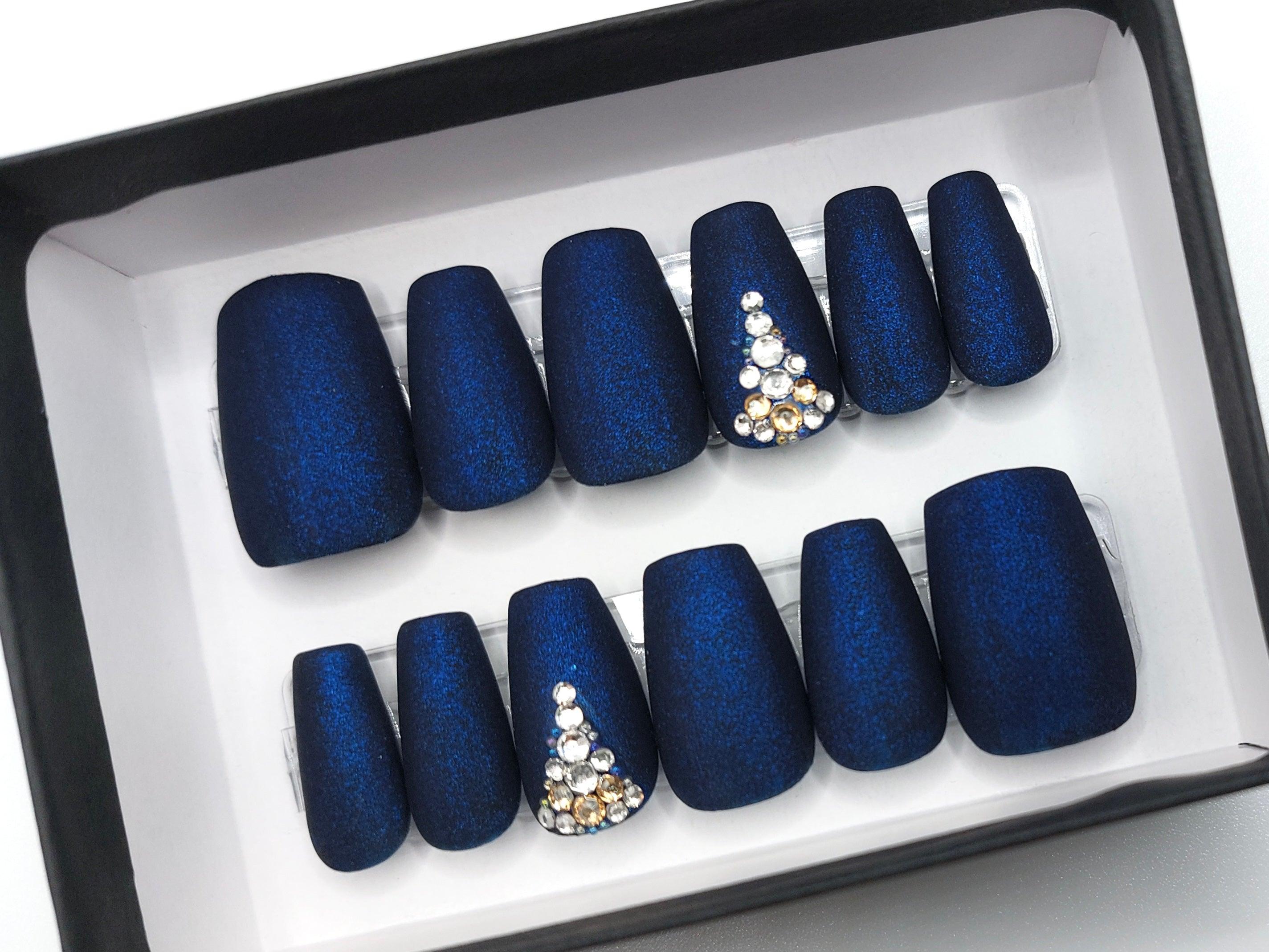 Blue Velvet - FancyB Press-on Nails