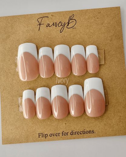 Deep French | Nude Tone Deep French Press on Nails - FancyB Press-on Nails