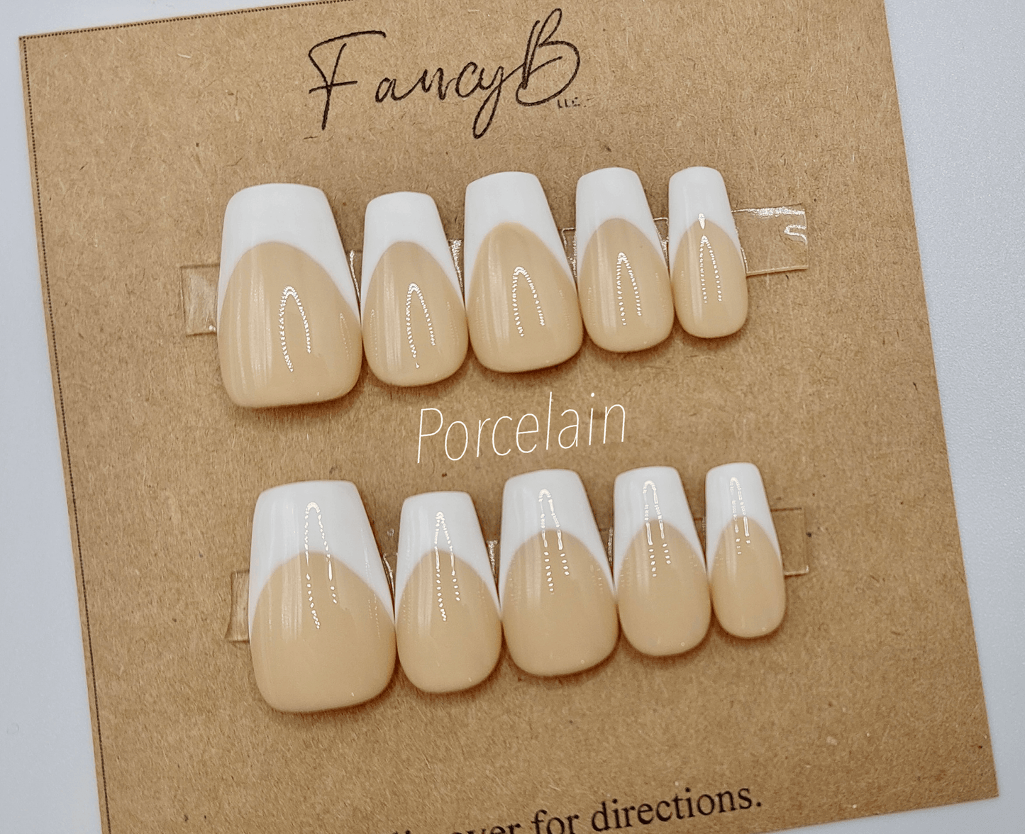 Deep French | Nude Tone Deep French Press on Nails - FancyB Press-on Nails