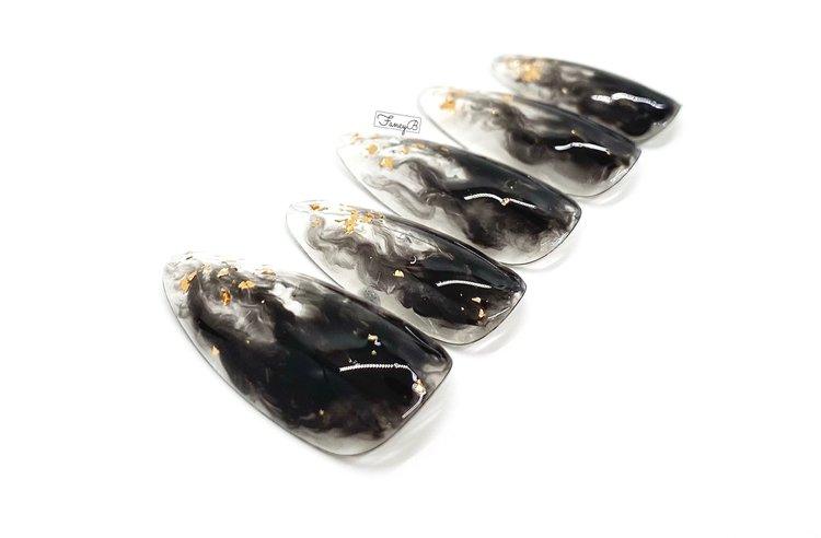 Midnight Smoke - FancyB Press-on Nails