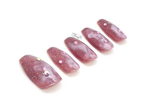 Pink Galaxy - FancyB Press-on Nails