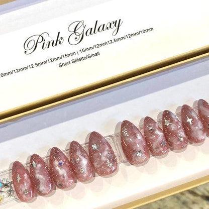 Pink Galaxy - FancyB Press-on Nails