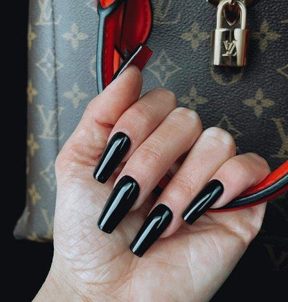 Louis Vuitton inspired nails. The underside of the black nails are