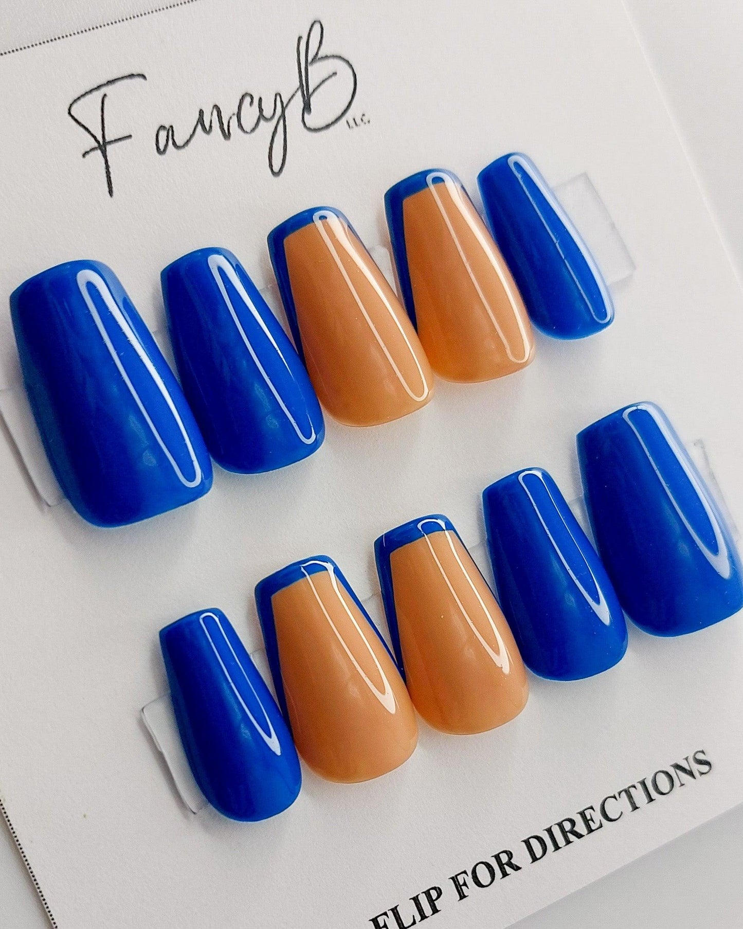 Skinny French | Thin French Tip Press on Nails - FancyB Press-on Nails