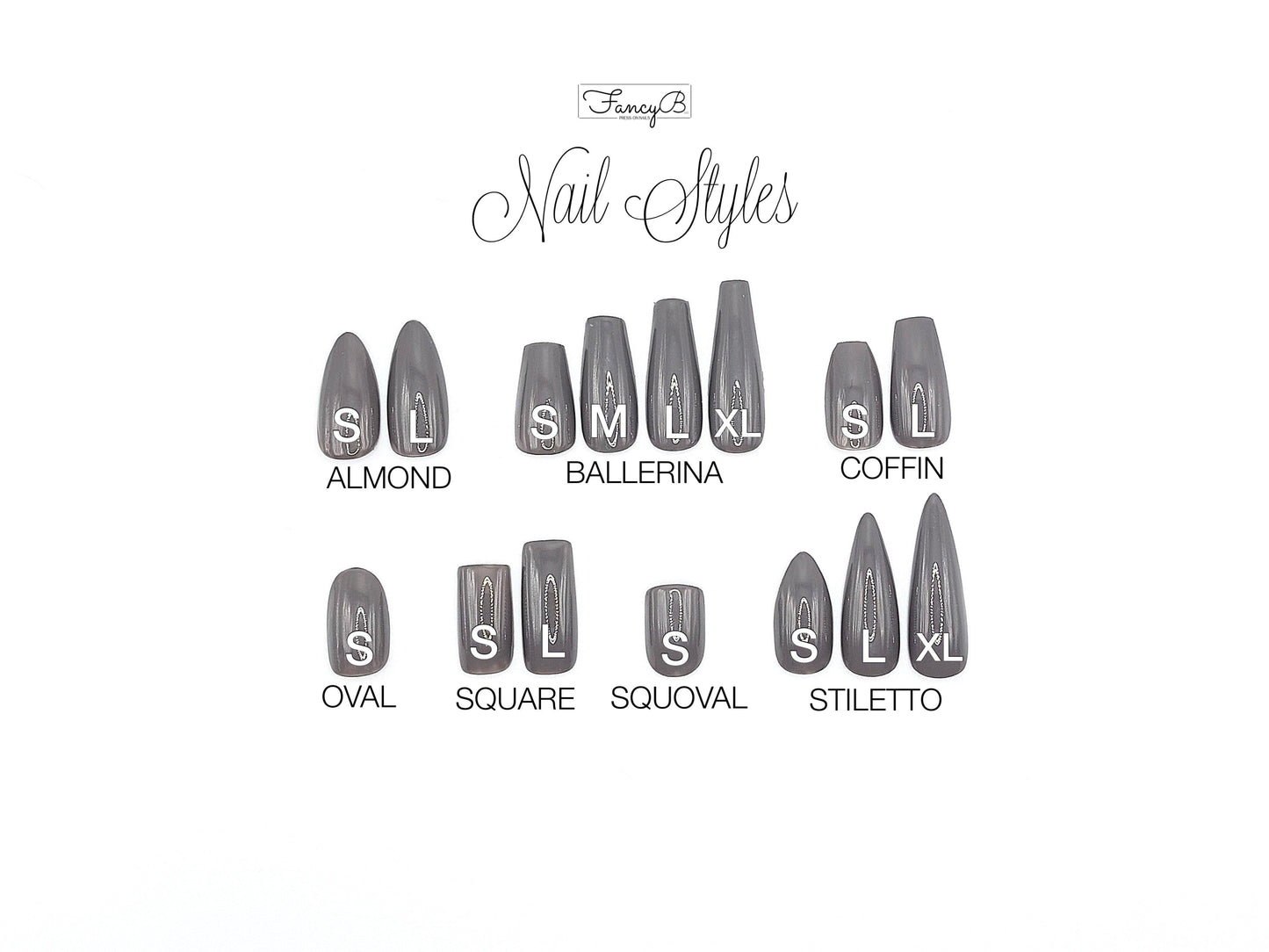 Snow Quartz - FancyB Press-on Nails