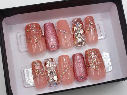 Sparkling Rosé - FancyB Press-on Nails