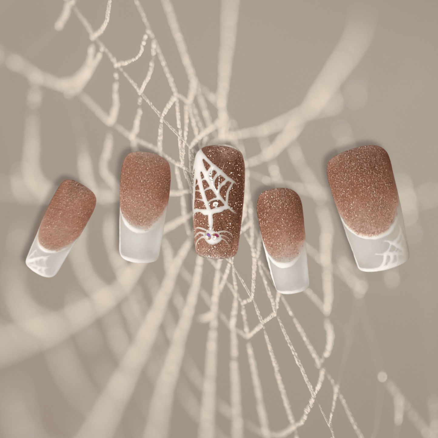 Sparkly Spidey | Sparkly Halloween Press on Nails - FancyB Press-on Nails